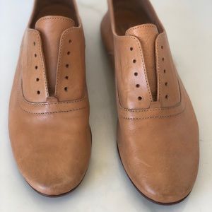 Leather slip on flats by Boemos (made in Italy)
